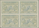 Victoria: Design "Madrid" 1920 International Reply Coupon As Block Of Four 6 D Victoria. Backside Wi - Covers & Documents