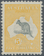 Australien: 1913, Kangaroo 5s. Grey And Yellow 1st Wmk., Mint Very Lightly Hinged (small Ink Dot At - Andere & Zonder Classificatie