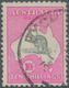 Australien: 1918, Kangaroo 10s. Grey And Bright Aniline Pink 3rd Wmk. Fine Used With Part 'EXCH(ange - Other & Unclassified