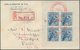 Australien: 1928 (1.11.), Kookaburra Miniature Sheet From Upper Margin Used On Registered Cover With - Other & Unclassified