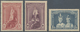 Australien: 1938 KGVI. Definitives 5s. Claret, 10s. Dull Purple And £1 Bluish Slate All Mint Lightly - Altri & Non Classificati