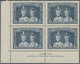 Australien: 1938, Coronation Robes £1 Bluish Slate Thick Paper Block Of Four From Lower Left Corner - Other & Unclassified