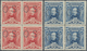 Australien - Dienstmarken Mit OS-Lochung: 1930, Captain Sturt Set Of Two With OS Perfin In Blocks Of - Dienstzegels