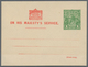 Australien - Ganzsachen: 1924, Official Postcard KGV 1d. Green With 'OS' In Colourless Dots, Fine Un - Postwaardestukken