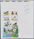 Barbados: 2005, Butterflies, Set And Souvenir Sheet, IMPERFORATE Proof Se-tenant Block With Traffic - Barbados (1966-...)