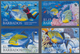 Barbados: 2006. Complete Set FISH (4 Values) In IMPERFORATE Single Stamps, Showing Queen Triggerfish - Barbados (1966-...)
