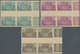 Belgisch-Kongo: 1935, 50th Anniversary Of Congo State, 0.50fr. To 5fr., Complete Set In IMPERFORATE - Cartas & Documentos