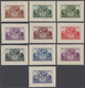 Belgisch-Kongo: 1935 Clp Set Of 10 Color Trials In Gravur Printing, Without Face Value , Imperf And - Covers & Documents