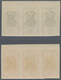 Belgisch-Kongo: 1949, African Art 3 Franc And 6,50 Franc Imperforated In Strip Of Three - Covers & Documents