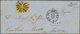 Brasilien: 1869, 430 R. Yellow 1861 Issue Imperf With Wide Margins, On Envelope Tied By Mute Cancell - Other & Unclassified