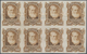 Brasilien: 1878-79, 300 R. Bister Imperf Block Of Eight On White Wove Paper, Two Vertical Crease, Ve - Andere & Zonder Classificatie