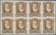 Brasilien: 1878-79, 300 R. Bister Imperf Block Of Eight On White Wove Paper, Vertical Crease At Left - Autres & Non Classés