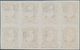 Brasilien: 1878-79, 300 R. Bister Imperf Block Of Eight On White Wove Paper, Vertical Crease At Left - Autres & Non Classés