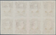 Brasilien: 1878-79, 300 R. Bister Imperf Block Of Eight On White Wove Paper, Vertical Crease At Left - Other & Unclassified