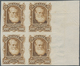 Brasilien: 1878-79, 300 R. Bister Imperf Block Of Four On White Wove Paper, Mint No Gum, Right Corne - Andere & Zonder Classificatie