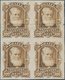 Brasilien: 1878-79, 300 R. Bister Imperf Block Of Four On White Wove Paper, Mint No Gum, Flaw At Top - Altri & Non Classificati