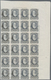 Brasilien: 1878-79, 1.000 R. Gray-lilac Imperf Block Of 24 On White Wove Paper, Top Right Wide Corne - Other & Unclassified