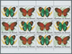 Burundi: 1984, Butterflies Complete Set Of 10 In Se-tenant Pairs In Blocks Of 12 (six Sets), Mint Ne - Sonstige & Ohne Zuordnung