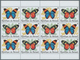 Burundi: 1984, Butterflies Complete Set Of 10 In Se-tenant Pairs In Blocks Of 12 (six Sets), Mint Ne - Other & Unclassified