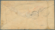 Chile: 1863, Stampless Folded Envelope Tied By Red Crown Mark "PAID AT VALPARAISO", Ms. "VIA PANAMA" - Chile