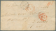 Chile: 1864, Stampless Envelope Tied By Red Crown Mark "PAID AT VALPARAISO", Ms. "VIA PANAMA" & "FRA - Chile