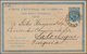 Chile: 1882, 4 C. Blue Columbus Postal Stationery Card From Valparaiso To SALONIQUE/Turkey, Tiny Tea - Chile