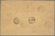 Chile: 1895: CHILE COVER SENT DURING THE OCCUPATION OF PERU TO SENEGAL. Rouletted 5c. Ultramarine, 8 - Chile