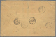 Chile: 1895: CHILE COVER SENT DURING THE OCCUPATION OF PERU TO SENEGAL. Rouletted 5c. Ultramarine, 8 - Chili
