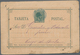 Cuba: 1886, 2 C. Green On Buff Postal Stationery Card Tied By Blue "...DE ZAZA CUBA" Cds. To Ciego D - Other & Unclassified