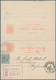 Cuba: 1897, 3 C. + 3 C. Salmon Postal Stationery Complete Reply Card Used Uprated With 3 C. Blue (ti - Andere & Zonder Classificatie