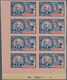 Dahomey: 1906/1907, Definitives, 2fr. Blue/red On Rose, Imperforate Essay, Bottom Marginal Imprint B - Benin – Dahomey (1960-...)