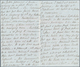 Delcampe - Falklandinseln: 1849, Eight Envelope-content Double Pages Written From The Captain Fanshawe, Command - Falkland Islands