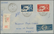 Fezzan: 1949, Definitives Pictorials/Officers, 1fr. To 50fr., Complete Set Of Eleven Values On Two R - Covers & Documents