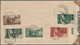 Französisch-Äquatorialafrika: 1940 Letter With Complete Set Of The Standard Edition With Red And Bla - Brieven En Documenten