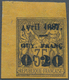 Französisch-Guyana: 1887, 35 C. Allegory Black-brown On Dark Yellow With Overprint 'AVRIL 1887 / GUY - Unused Stamps