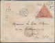 Französische Somaliküste: 1894 "DJIBOUTI" Handstamp In Blue On Obock Triangle 5fr. Red Used On Regis - Covers & Documents