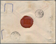 Französische Somaliküste: 1894 "DJIBOUTI" Handstamp In Blue On Obock Triangle 5fr. Red Used On Regis - Covers & Documents