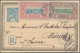 Französische Somaliküste: 1894 10c. And 25c. Used On Ethiopian Postal Stationery Card 1g. Blue Sent - Covers & Documents