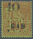 Gabun: 1886/88, 10 C. On 20 C. Red On Green With Handstamped Overprint "GAB" In Fine Condition, Sign - Ongebruikt