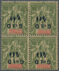 Guadeloupe: 1903. Inverted "G Et D / 40" Overprints On 1fr In A Block Of 4. Two Stamps Mint, Two Sta - Covers & Documents