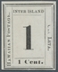 Hawaii: 1864, "1 C. On Striped Paper", In Fresh Color With All Sides Full Margins Without Gum, On Re - Hawaï