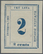 Hawaii: 1865, 2 C. Blue With Scarce Printing Error From Field 10 Of The Sheet "2" Broken Left At The - Hawaii