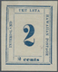 Hawaii: 1865, 2 C. Blue With Scarce Printing Error From Field 10 Of The Sheet "2" Broken Left At The - Hawaï