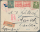 Hawaii: 1894, 10 C Green + 1899, 1 C Blue-green And Pair Of 2 C Red On Registered Envelope (right Lo - Hawaii