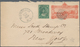 Hawaii - Ganzsachen: 1888, Envelope 4 C. Type 1884 Uprated 1 C. Green Canc. 5-ring W. "HONOLULU AUG - Hawaï