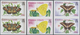 Kaiman-Inseln / Cayman Islands: 2005, Butterflies Complete Set Of Six In Vertical IMPERFORATE Pairs, - Kaaiman Eilanden