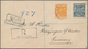 Kenia - Britisch Ostafrika: 1896 Postal Stationery Envelope 2½a. Blue, Uprated 4½a. Orange-yellow, U - África Oriental Británica