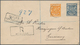 Kenia - Britisch Ostafrika: 1896 Postal Stationery Envelope 2½a. Blue, Uprated 4½a. Orange-yellow, U - British East Africa