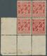 Marokko: 1906. Demnat à Marrakech. Bloc De 4, Cdf, Signé Scheller, Superbe: 10/20c, Lie De Vin. RRR! - Unused Stamps