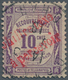 Marokko - Portomarken: 1915, Postage Due Of France With Red Overprint, Used, Very Rare! (Yv. TT 1a, - Impuestos